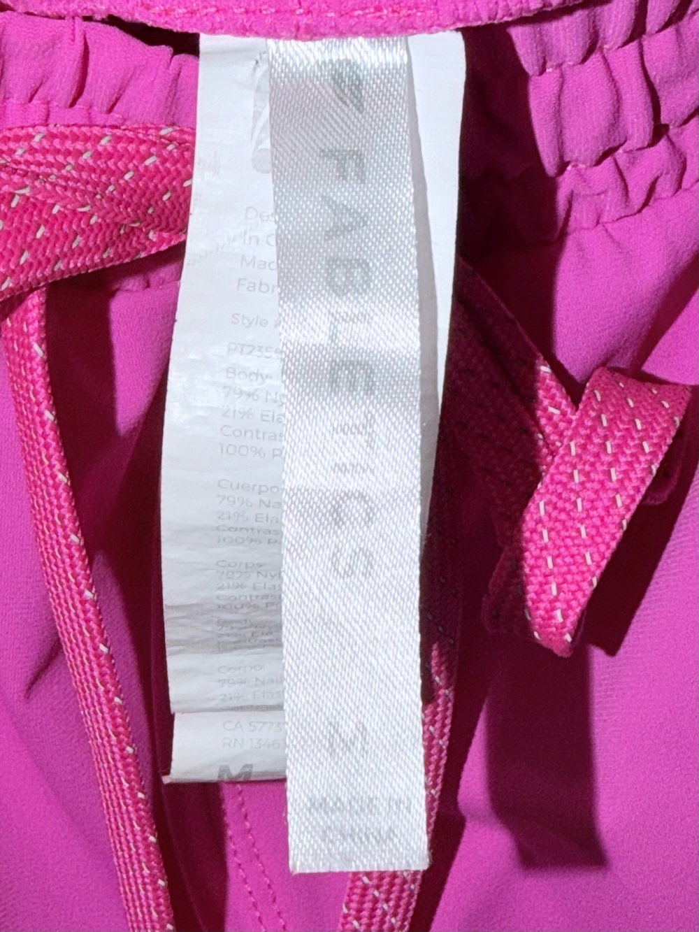 Fabletics The ONE Jogger Neon Pink Tropic Drawstring Jogger Pants Size M - Picture 8 of 9